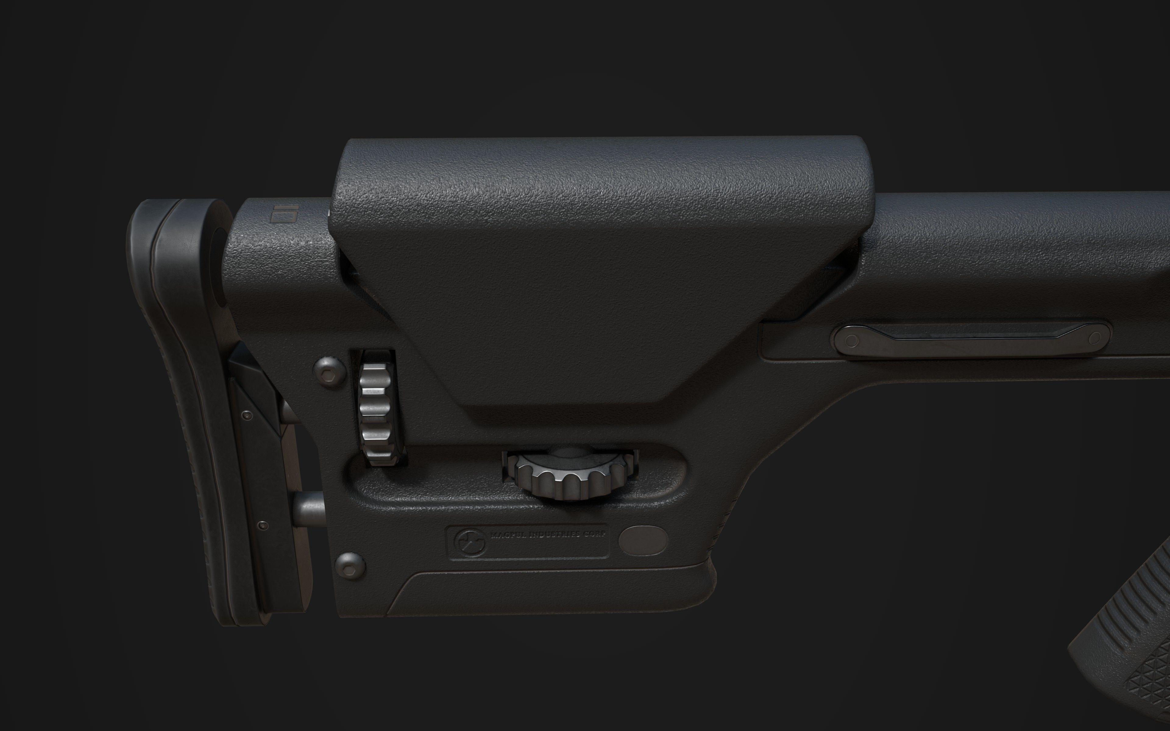 Tac 21 Sniper rifle Game ready  Low-poly 3D model_6