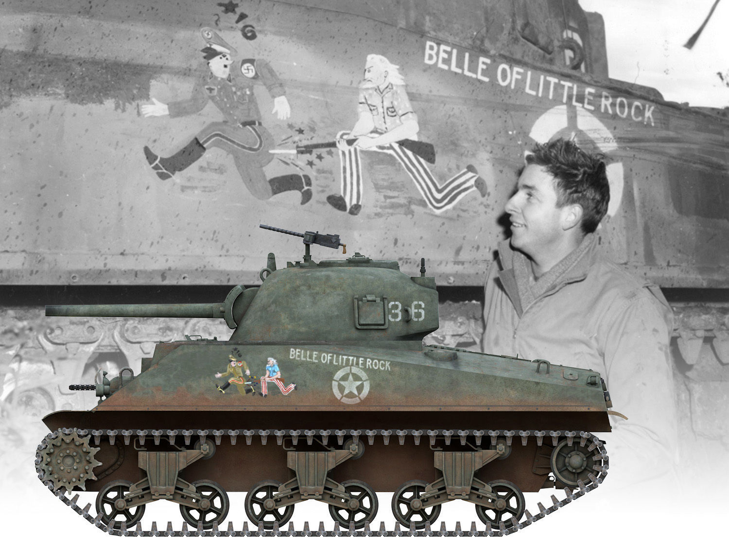 M4 Sherman - Belle of little Rock 3D model_1