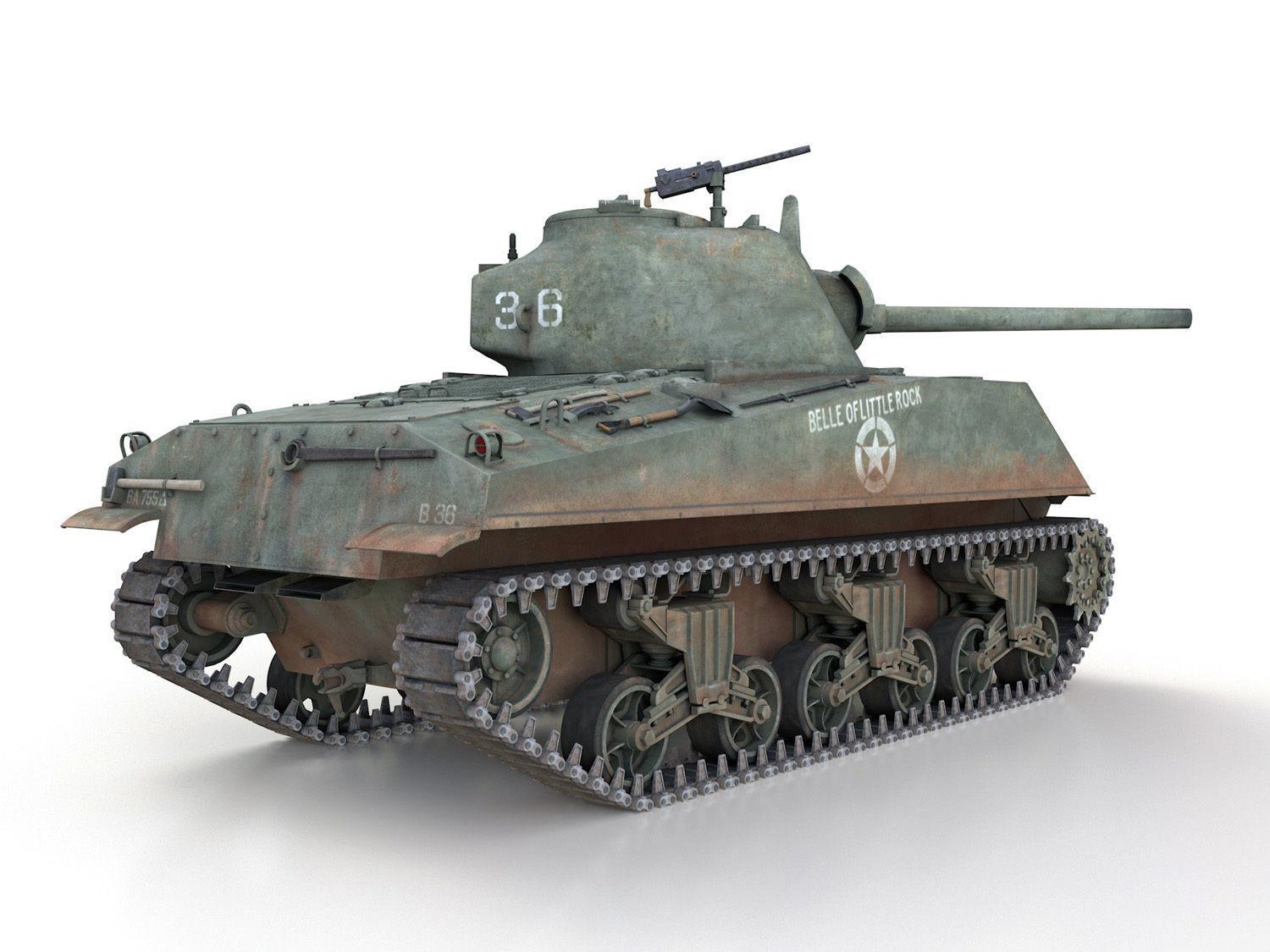 M4 Sherman - Belle of little Rock 3D model_6