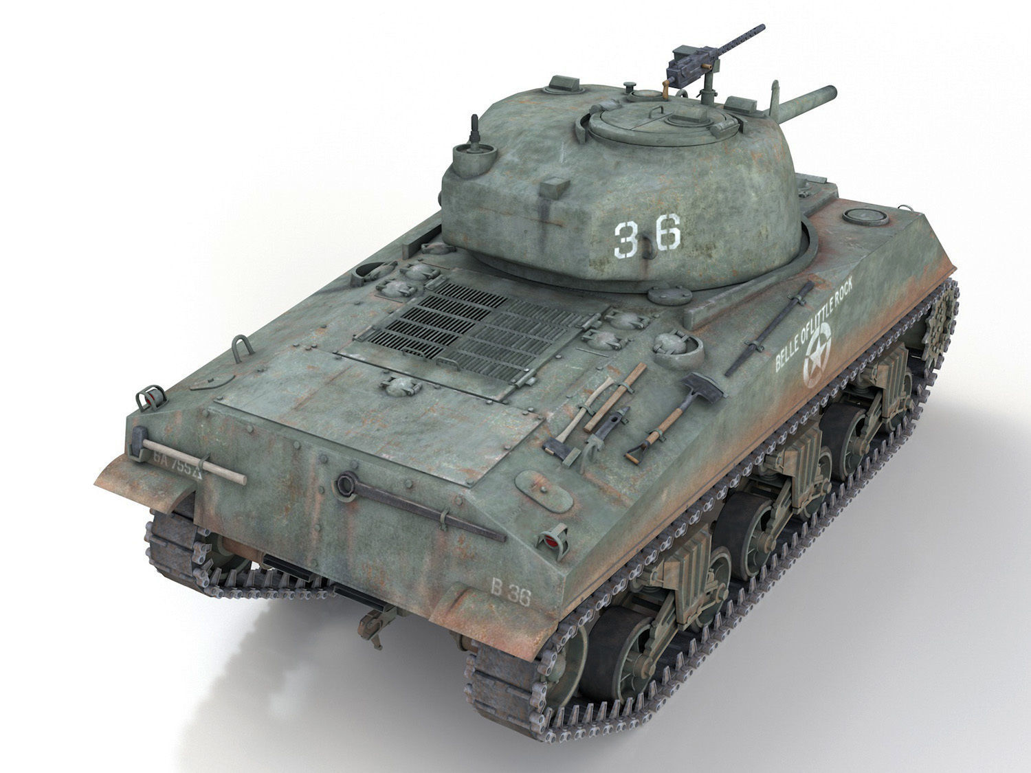 M4 Sherman - Belle of little Rock 3D model_5