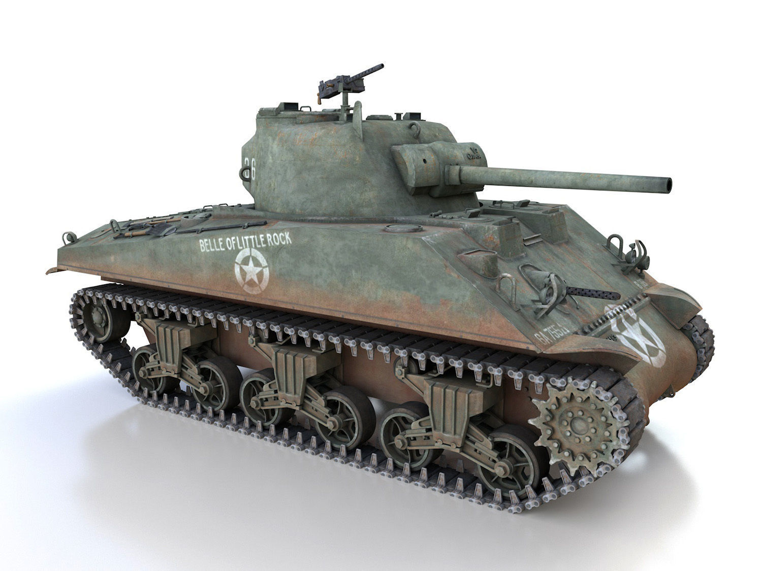 M4 Sherman - Belle of little Rock 3D model_8