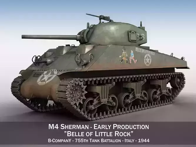 M4 Sherman - Belle of little Rock 3D model