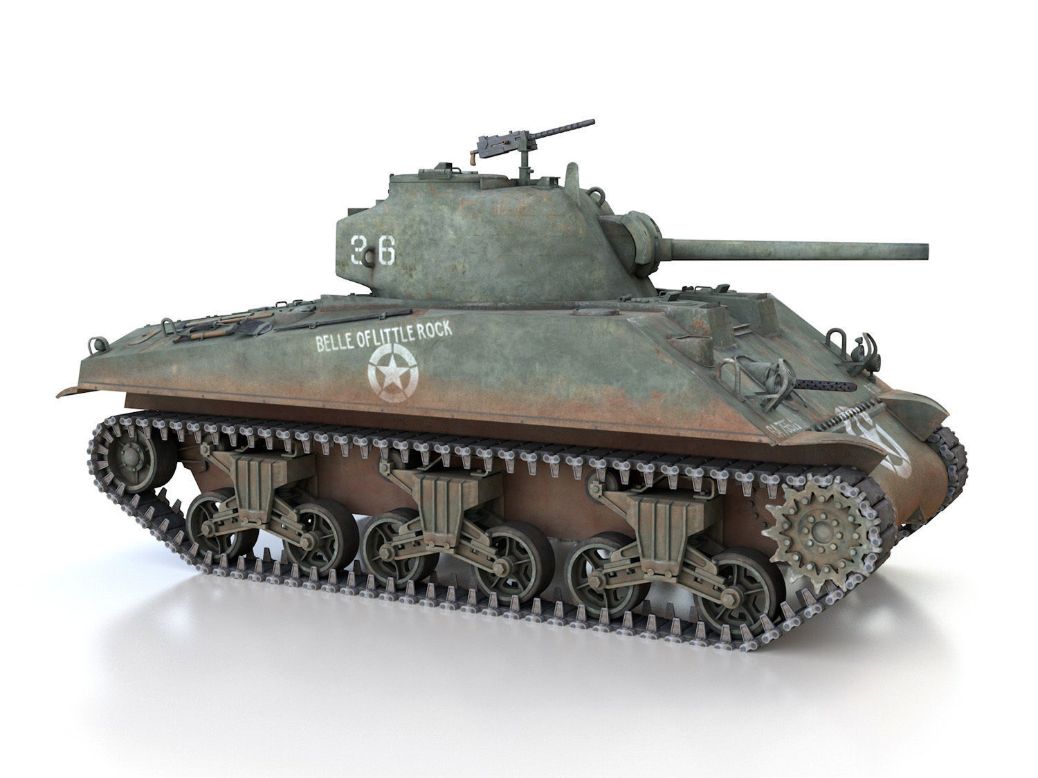 M4 Sherman - Belle of little Rock 3D model_7