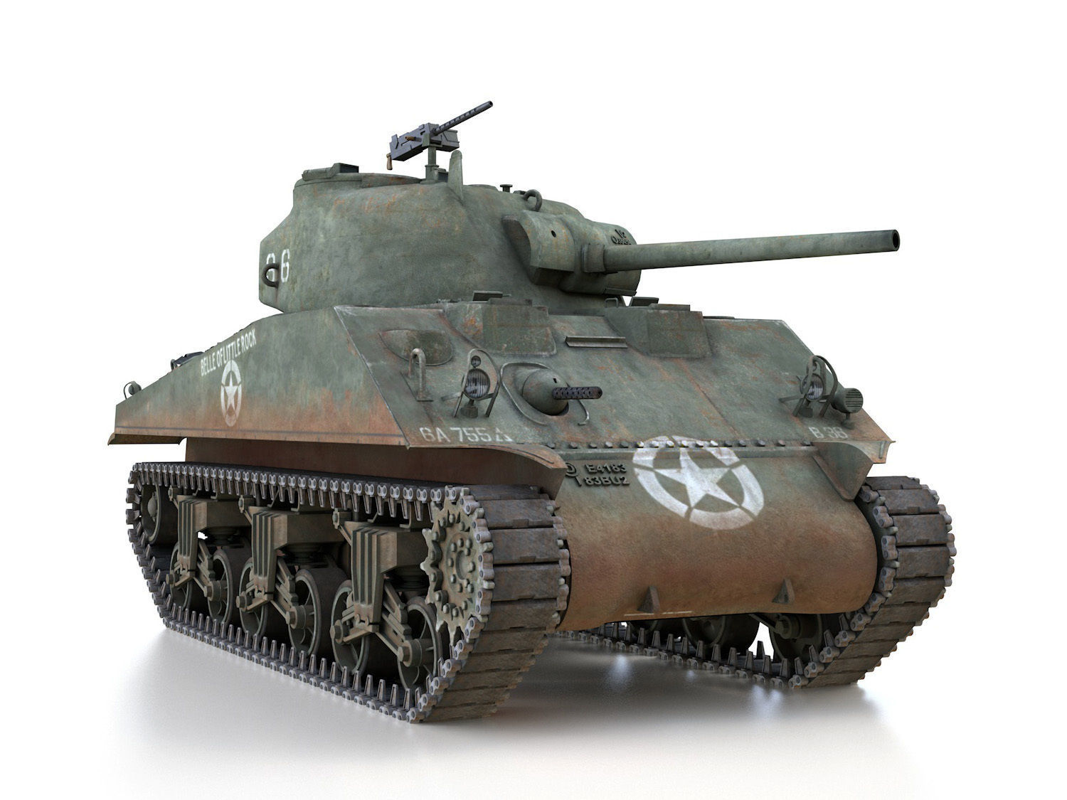 M4 Sherman - Belle of little Rock 3D model_9