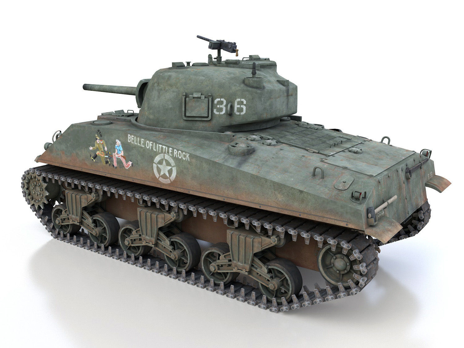 M4 Sherman - Belle of little Rock 3D model_4