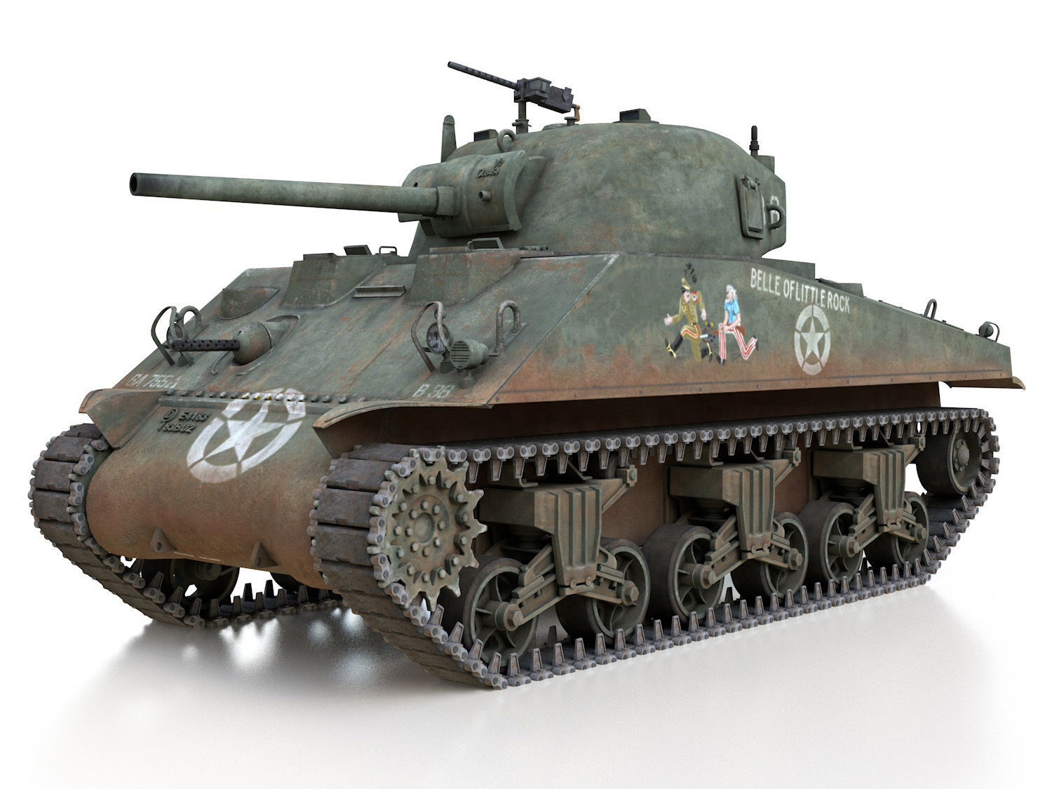 M4 Sherman - Belle of little Rock 3D model_2