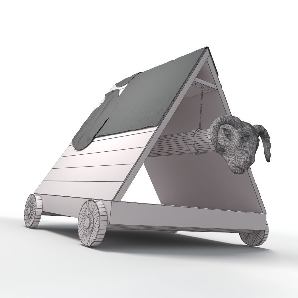 Battering ram 3D model_3