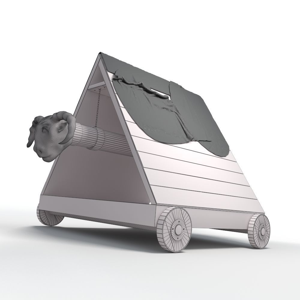 Battering ram 3D model_4