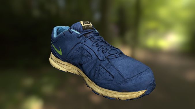 Worn Nike shoe low poly 3D model Low-poly 3D model