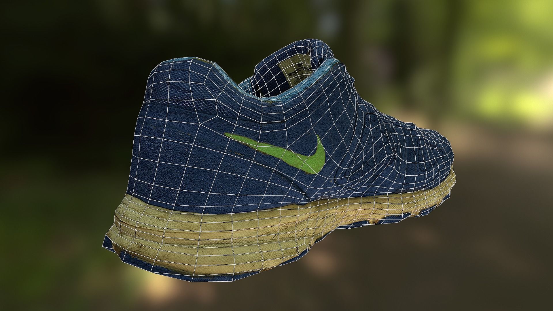 Worn Nike shoe low poly 3D model Low-poly 3D model_10