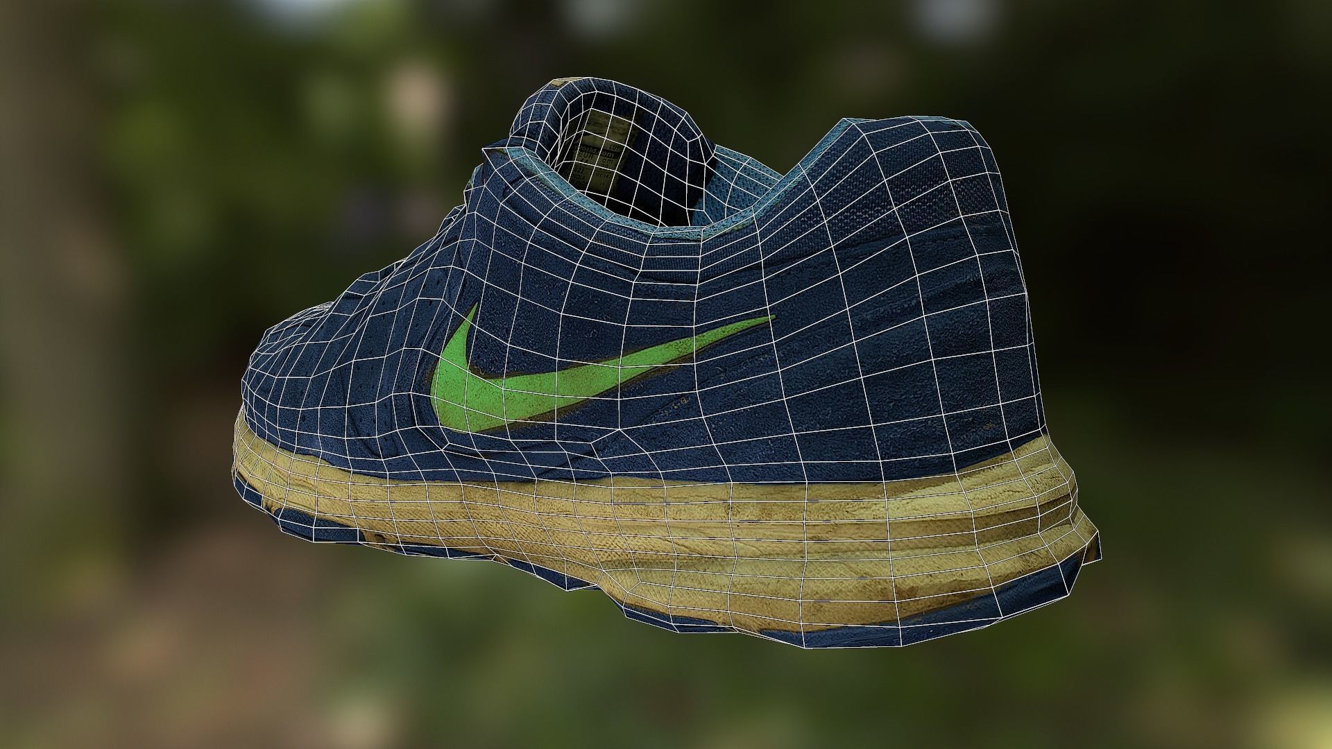 Worn Nike shoe low poly 3D model Low-poly 3D model_11