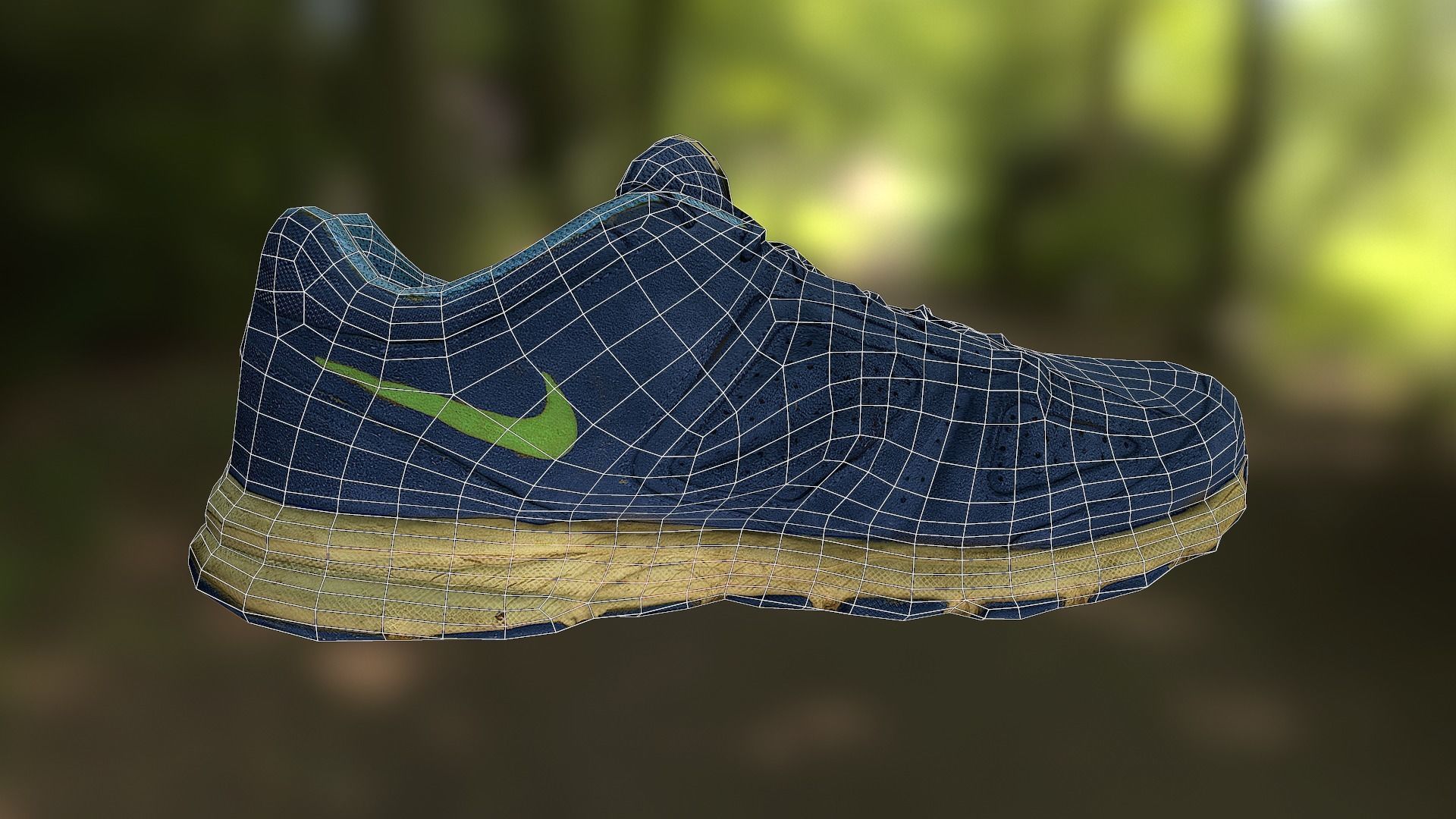 Worn Nike shoe low poly 3D model Low-poly 3D model_12