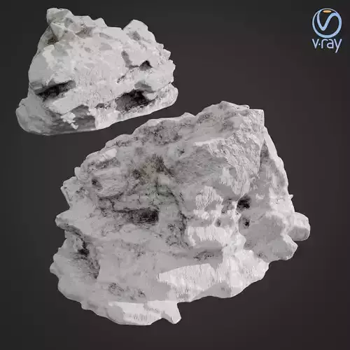 Rock cliff 3d scanned D Snow