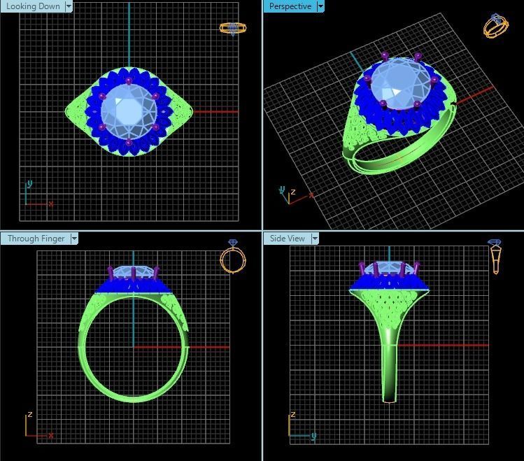 Ring T01402 3D print model_2