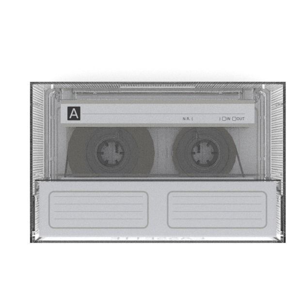 Compact cassette PBR 000 3D model_1