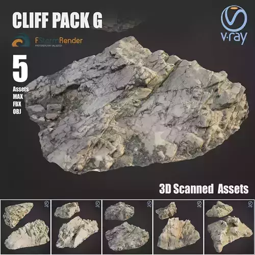 Cliff pack G bundle 3D model