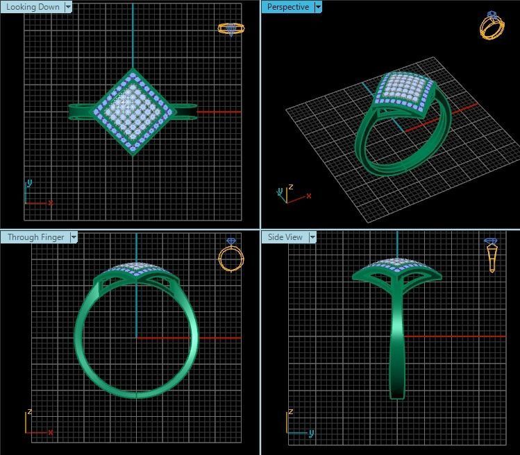 Ring T01408 3D print model_2