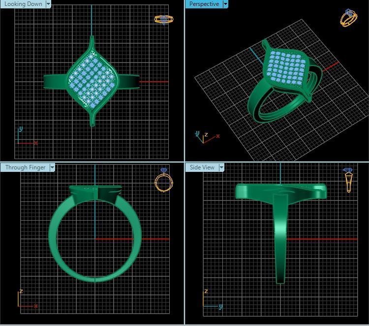 Ring T01409 3D print model_2