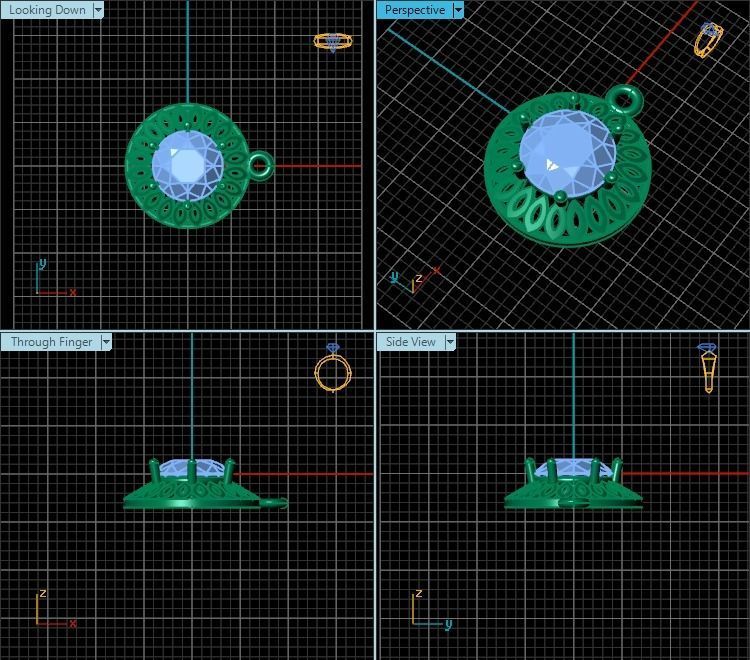 Pendant T01410 3D print model_2