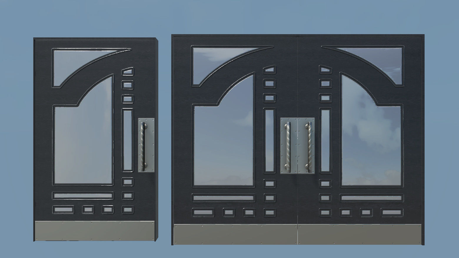 Doors Classic and Modern Low-poly 3D model_8