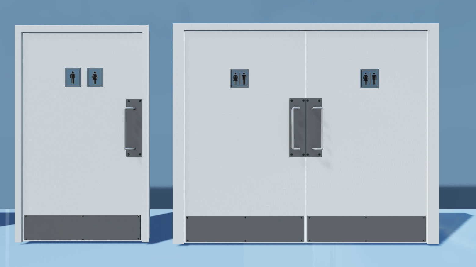Doors Classic and Modern Low-poly 3D model_6