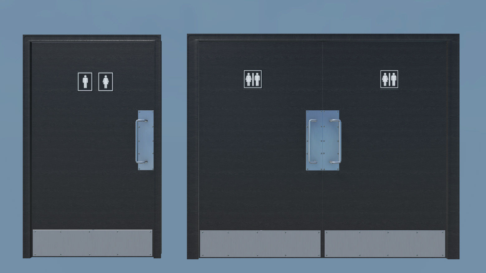 Doors Classic and Modern Low-poly 3D model_5