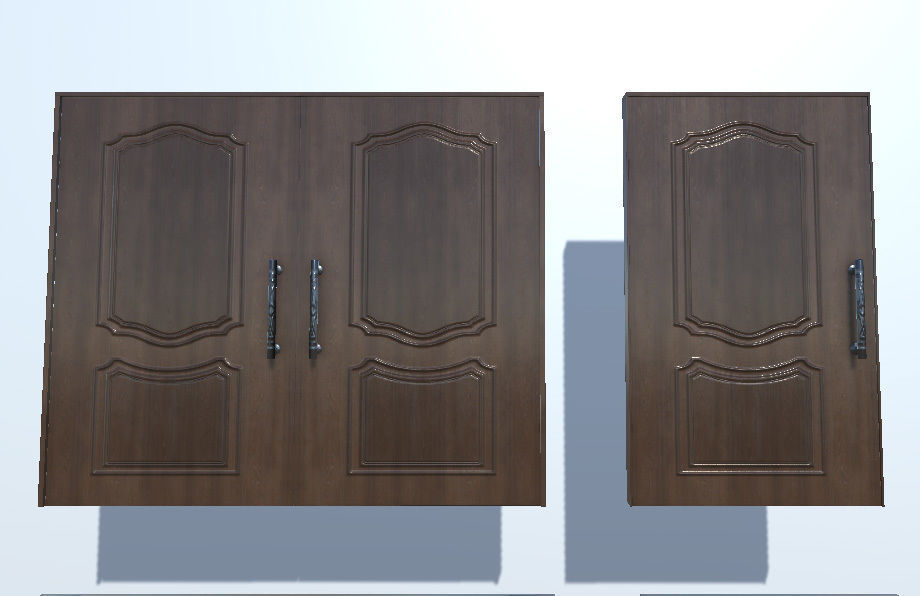 Doors Classic and Modern Low-poly 3D model_10