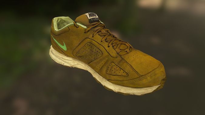 Worn Nike shoe low poly 3D model Low-poly 3D model