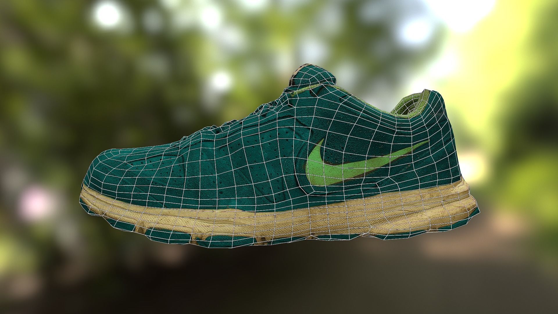 Worn Nike shoe low poly 3D model Low-poly 3D model_13