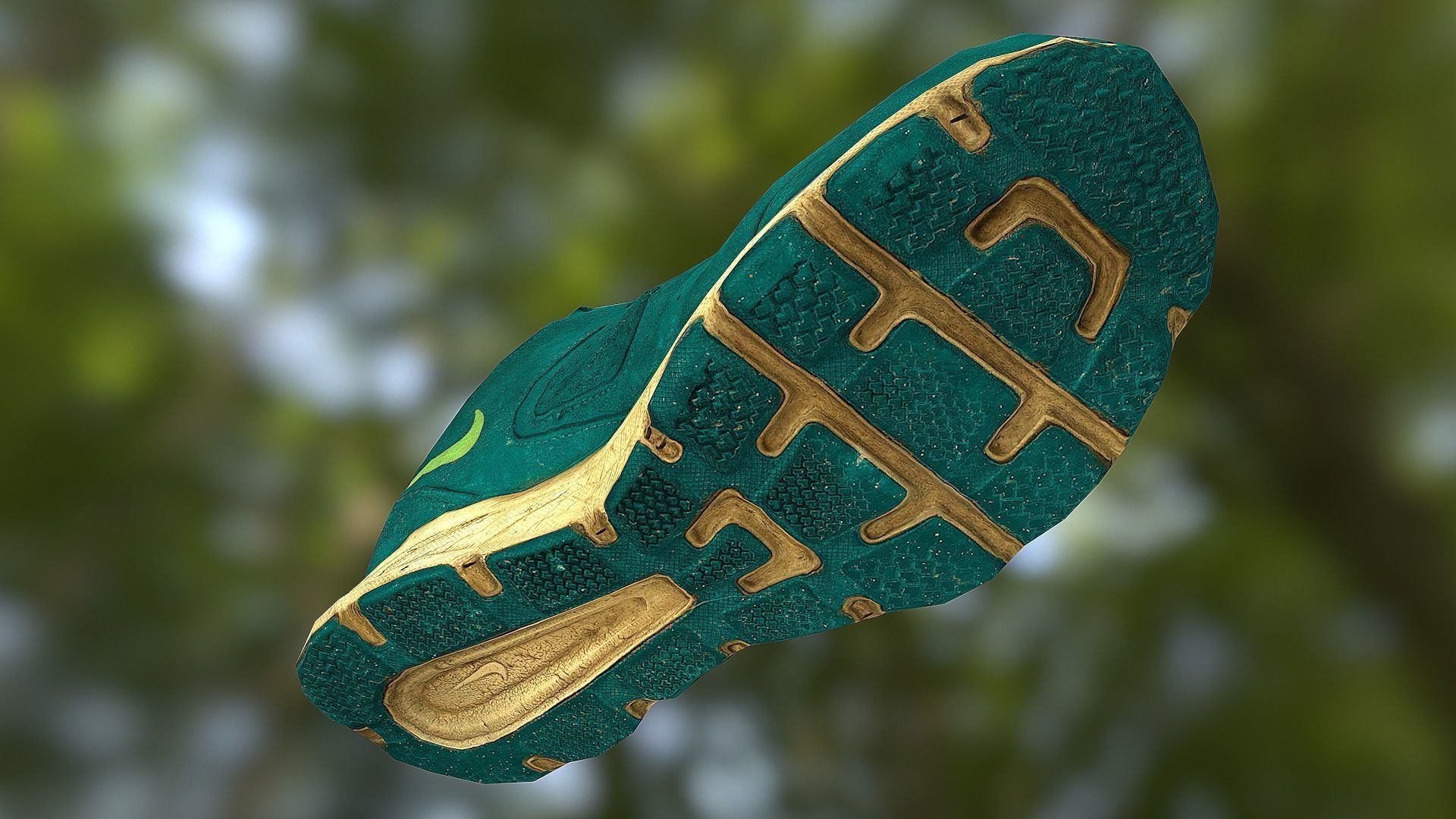 Worn Nike shoe low poly 3D model Low-poly 3D model_6