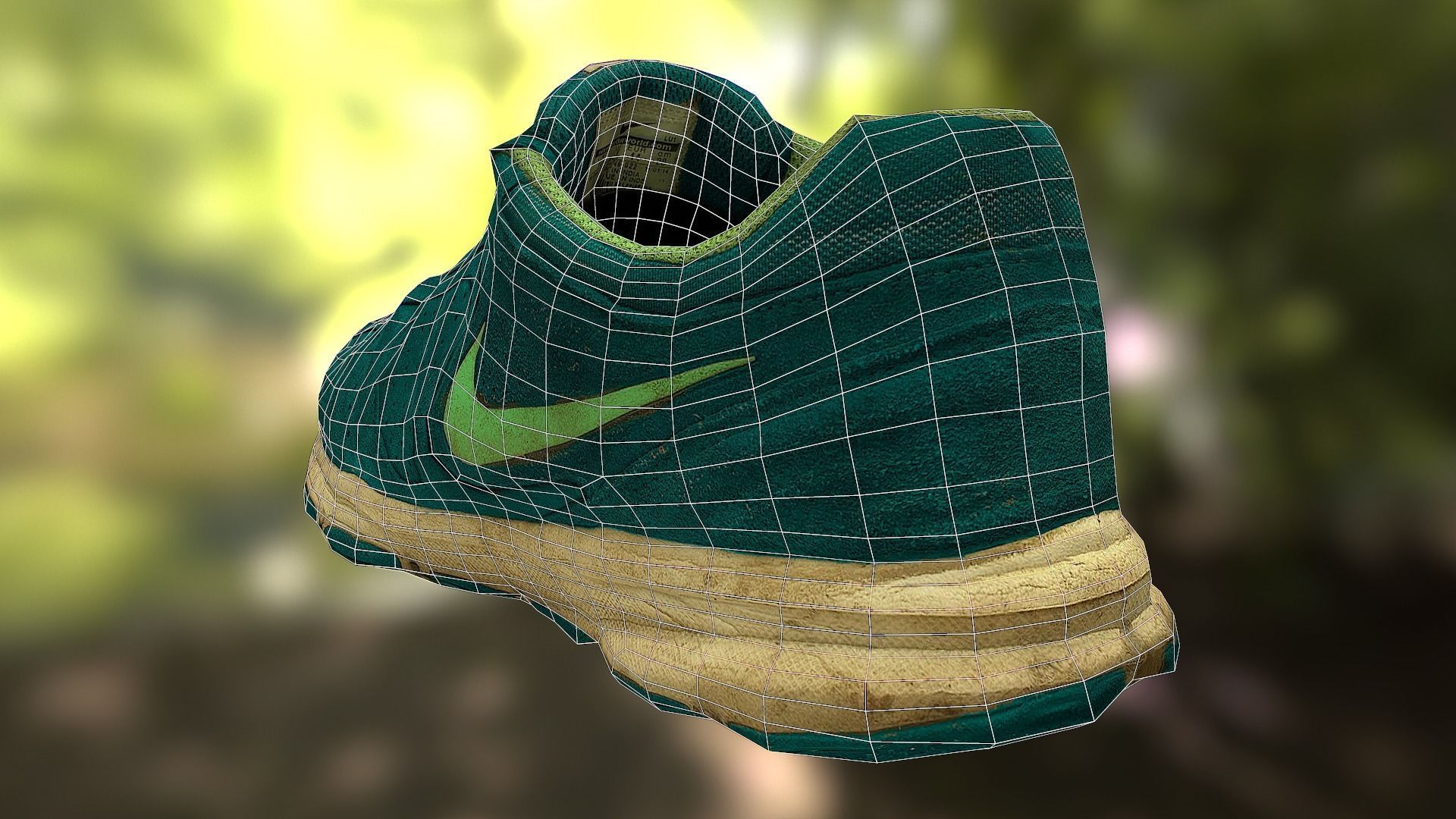 Worn Nike shoe low poly 3D model Low-poly 3D model_11