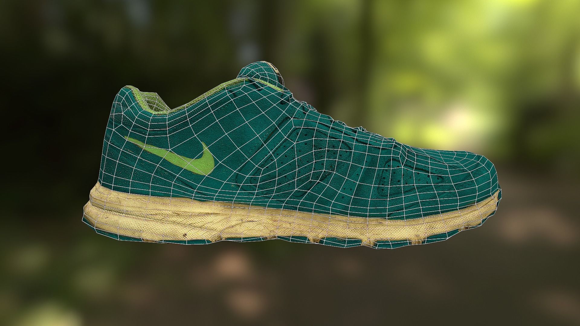 Worn Nike shoe low poly 3D model Low-poly 3D model_12