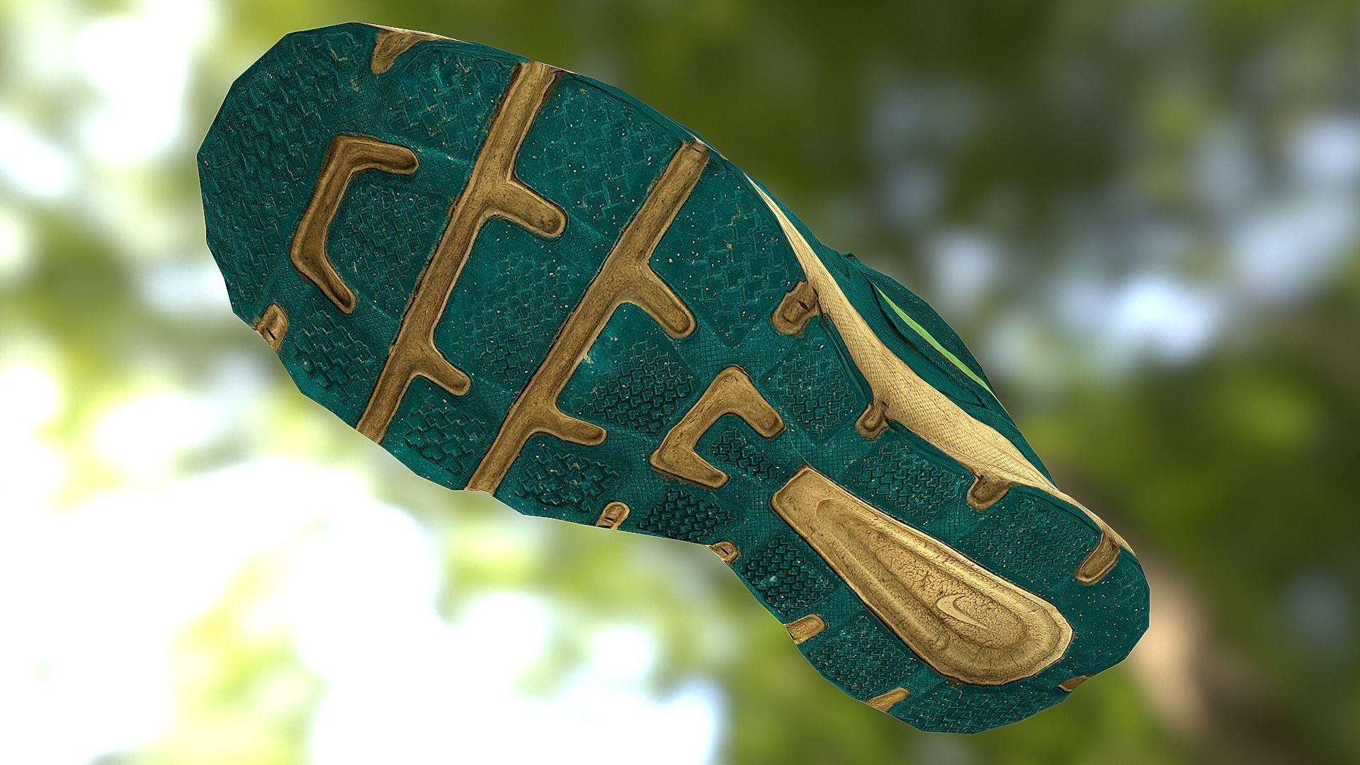 Worn Nike shoe low poly 3D model Low-poly 3D model_7