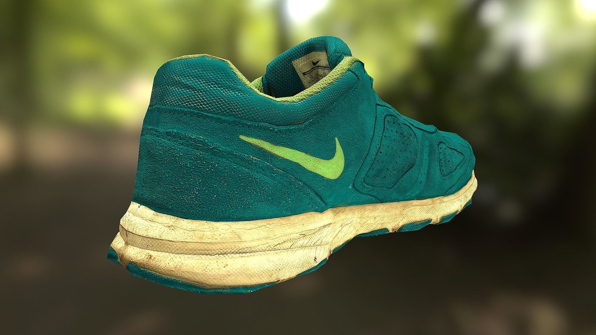 Worn Nike shoe low poly 3D model Low-poly 3D model_2