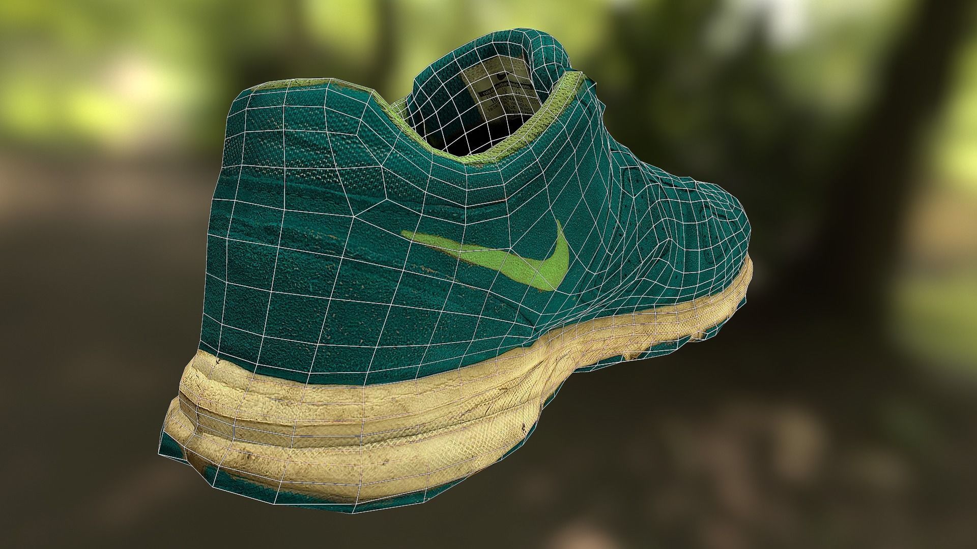 Worn Nike shoe low poly 3D model Low-poly 3D model_10