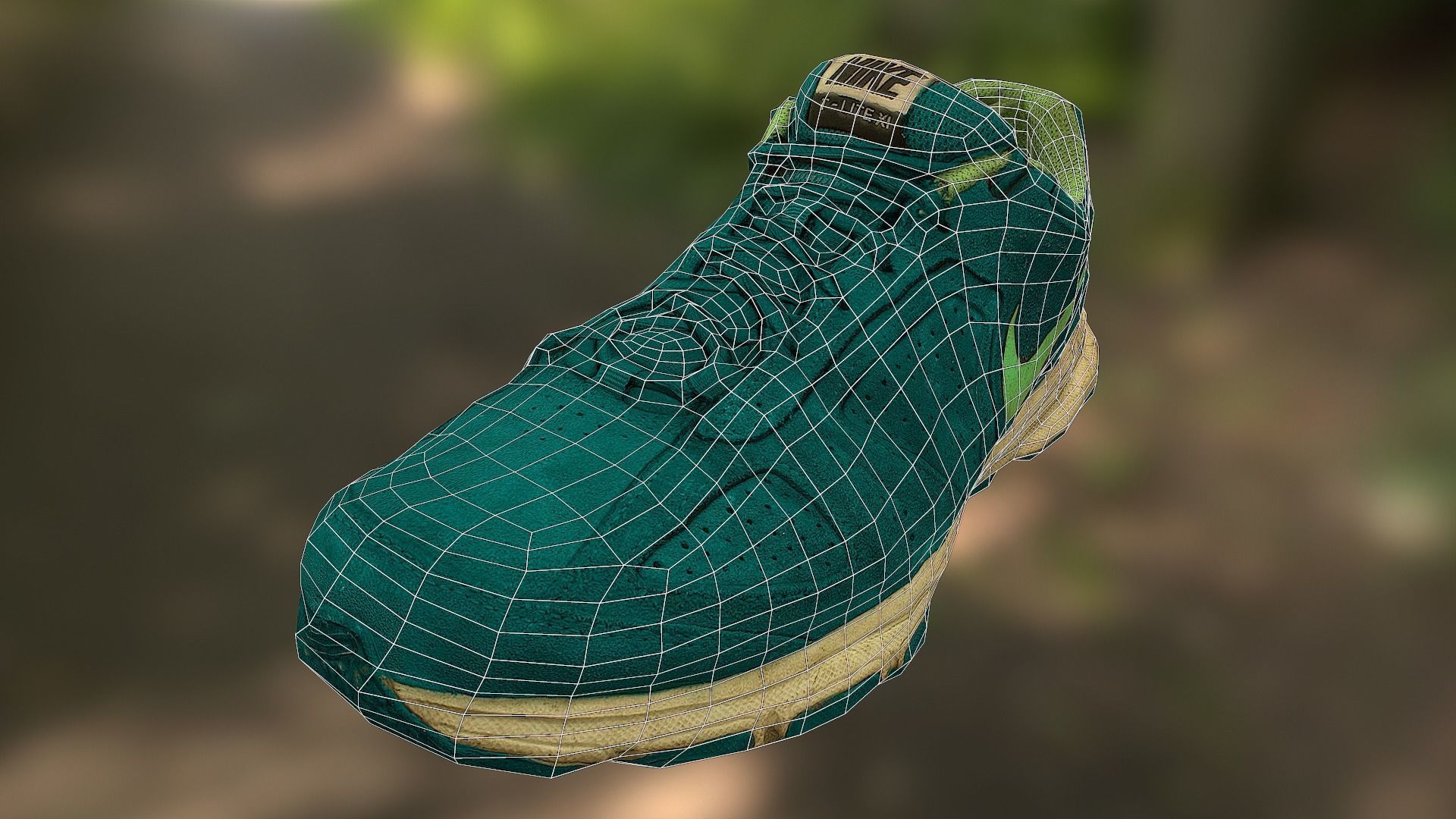 Worn Nike shoe low poly 3D model Low-poly 3D model_8