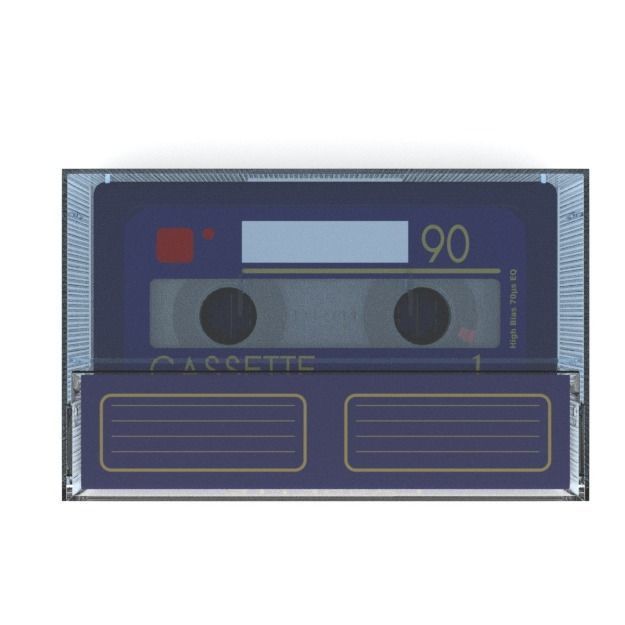 Compact cassette PBR 002 3D model_1
