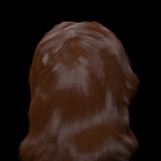 3D female head with texture 3D model_5