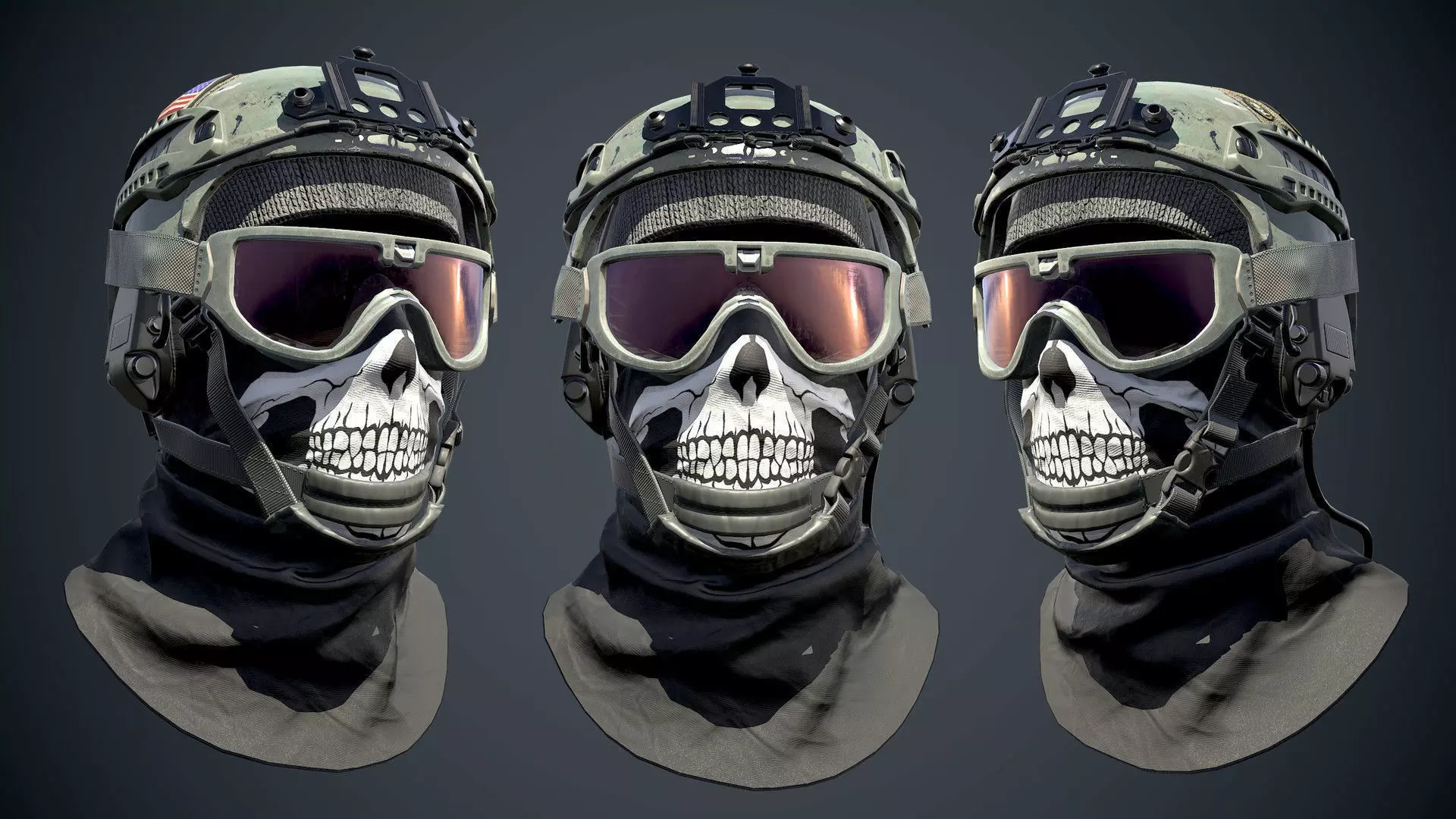 Low poly Military Helmet  Low-poly 3D model_0