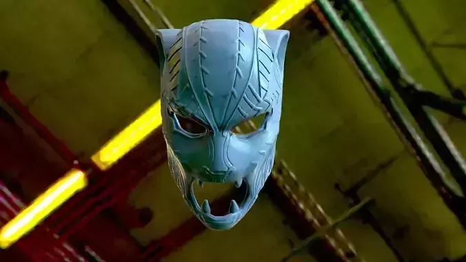 Black Panther T Challa Mask Helmet ceremonial mask 3D print model