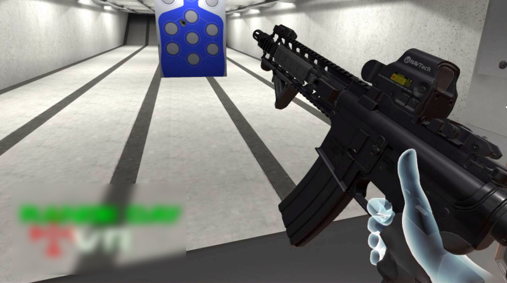 Shooting Range Interiors  Low-poly 3D model_10