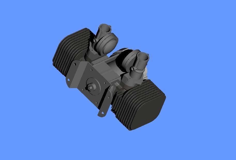 Limbach L 275E - 15 kW 20hp air cooled 2-cylinder engine Free 3D model_1