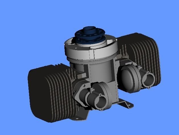 Limbach L 275E - 15 kW 20hp air cooled 2-cylinder engine Free 3D model_3