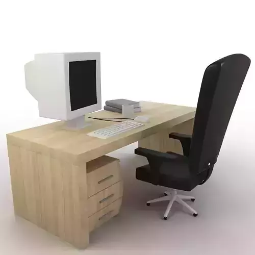 Cartoon Office Desk 