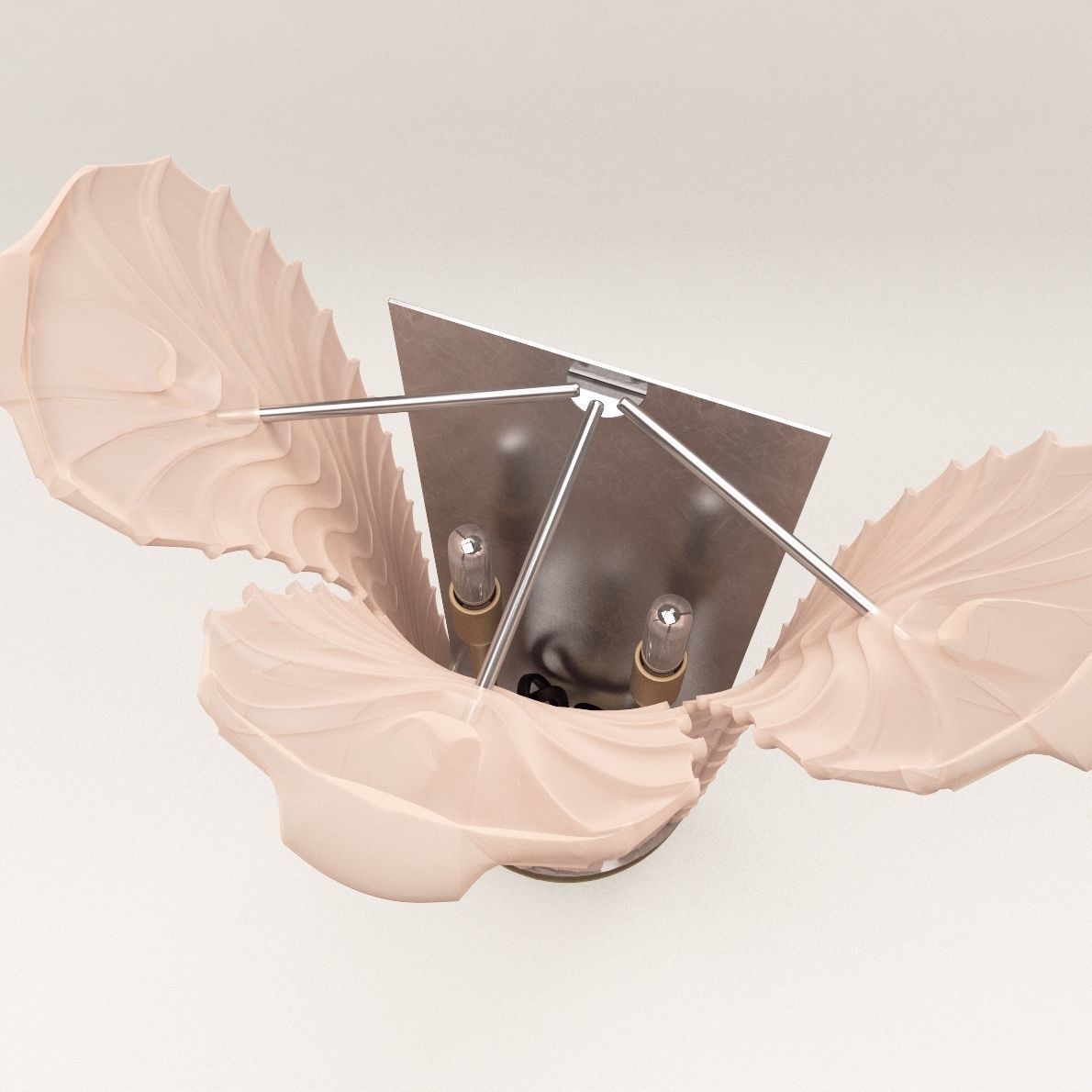 Bracket lamp - Art Deco 1920 3D model_2