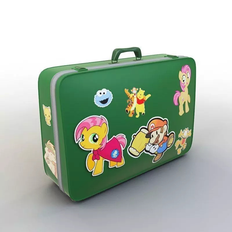 Cartoon Suitcase 3D model