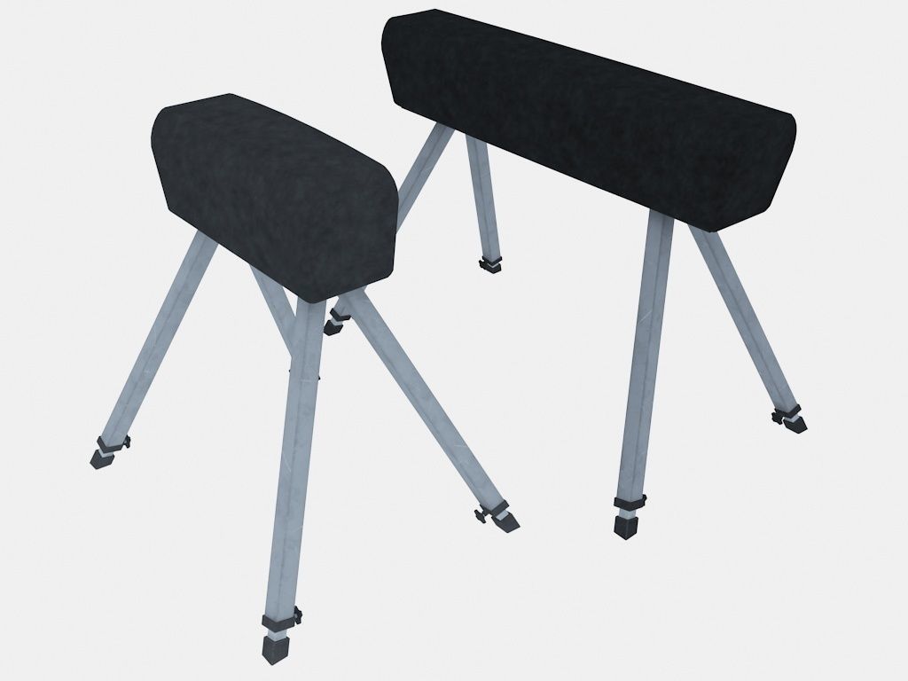 Free PBR Gym Horse Free low-poly 3D model_1
