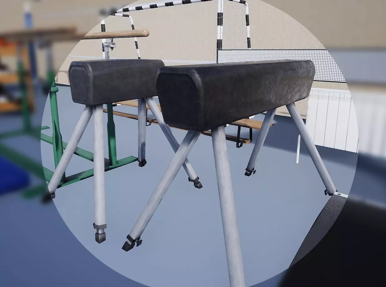 Free PBR Gym Horse Free low-poly 3D model_0