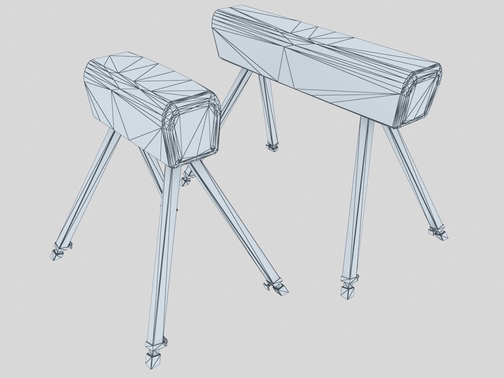Free PBR Gym Horse Free low-poly 3D model_4