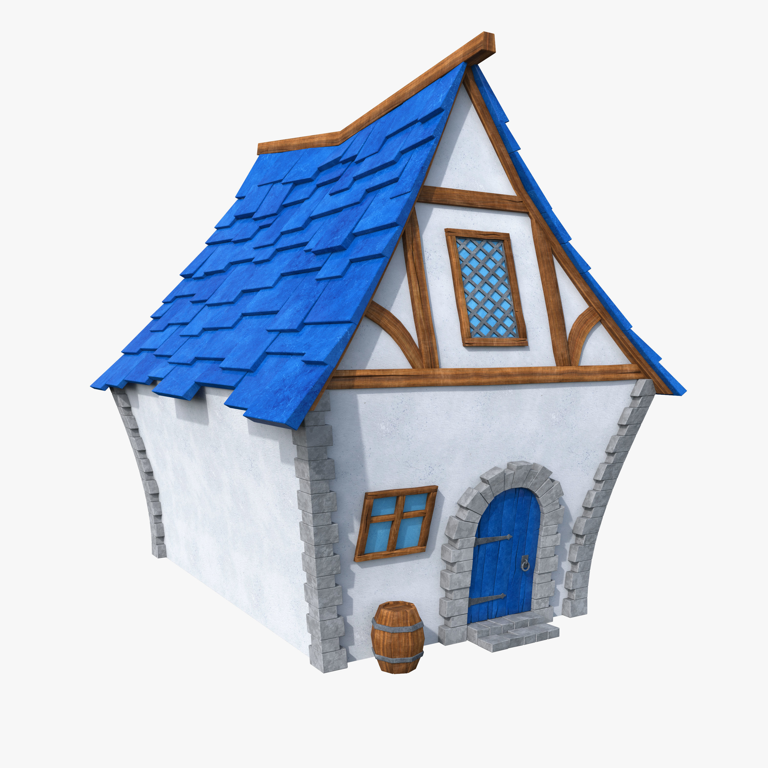 Medieval house 3D model_1